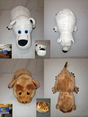 Flip Pets 2-in-1 reversible plush Champ Polar Bear & Bingo Monkey 22”